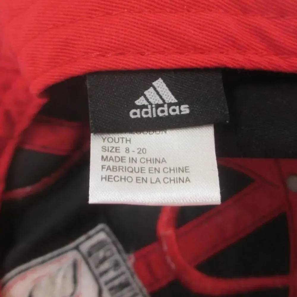 Adidas Youth DC United Adjustable Cap/Hat Size 8-20 Red/Black Logo MLS